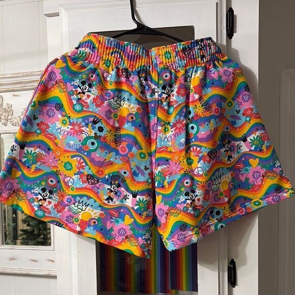 NWT Disney Women's Colorful PRIDE Shorts Size Small w/ Drawstring Waist - Picture 3 of 6